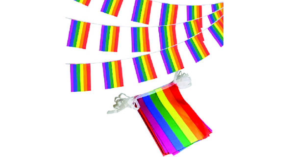 Pride decorations ideas: String flags