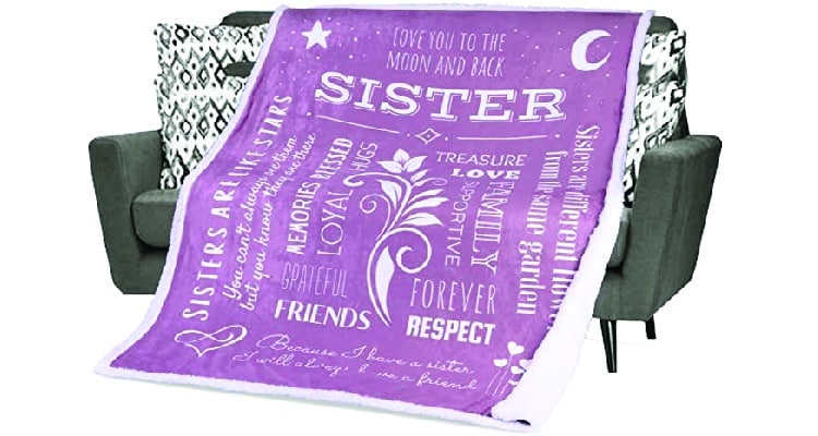 Christmas gifts for sister throw blanket