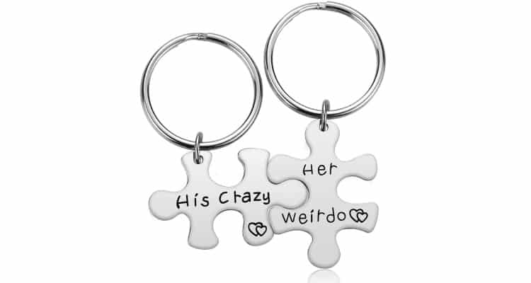 32 Birthday gift for fiance -- matching keychain