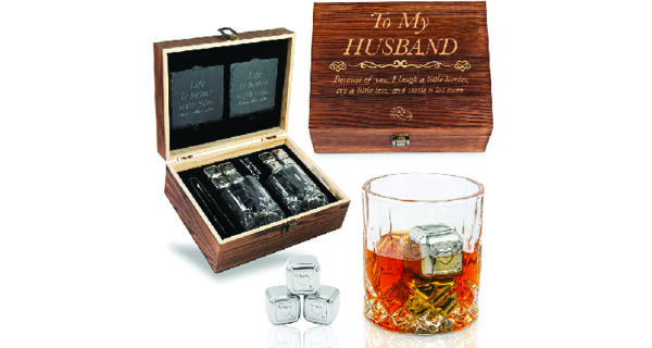 Creative gift ideas for husband birthday: Whiskey set