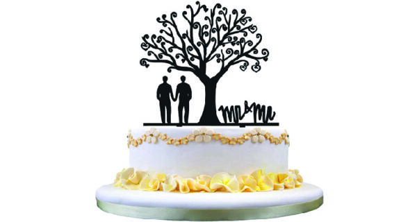 engagement gifts for gay couples - cake topper