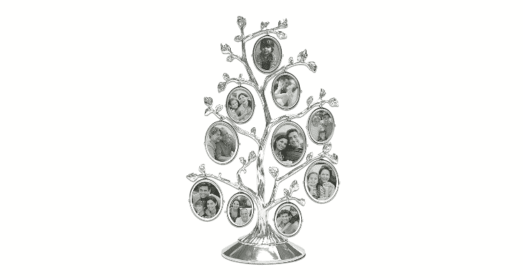 Silver family tree picture frame-the family tree frame