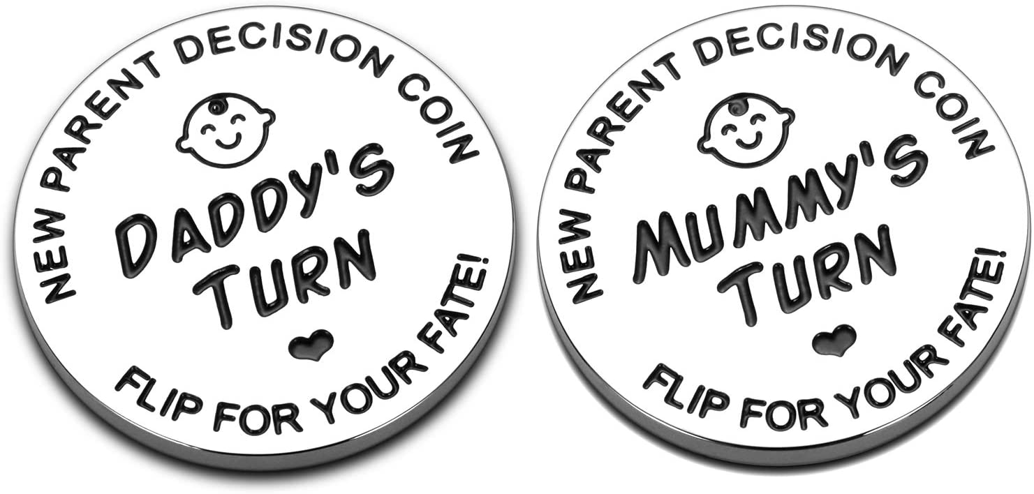 Christmas presents for new mom funny decision making coin