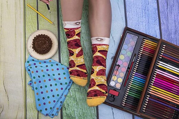 creative romantic gifts him - pizza print socks