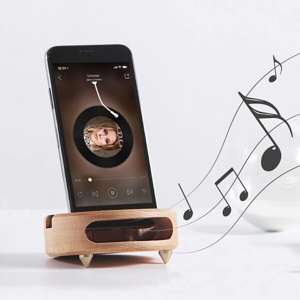 unique gifts someone has everything - wooden phone speaker