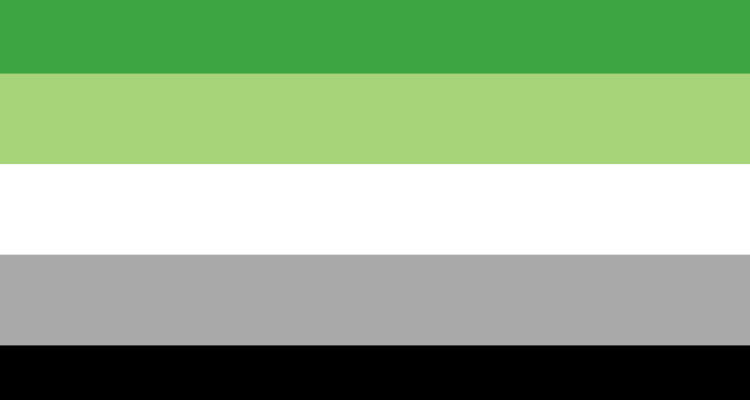 Aromantic flag - for those with little or no romantic attraction