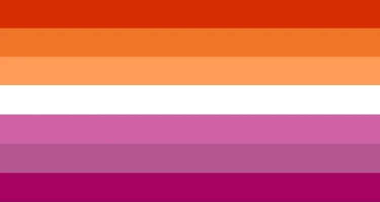 Lesbian flag created by Emily Gwen