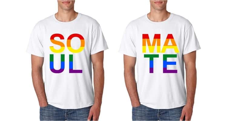 lgbt couple shirts - ALLNTRENDS pair of men's t-shirts