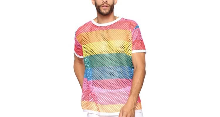 lgbt couple shirts - Pride see-through fishnet t-shirt
