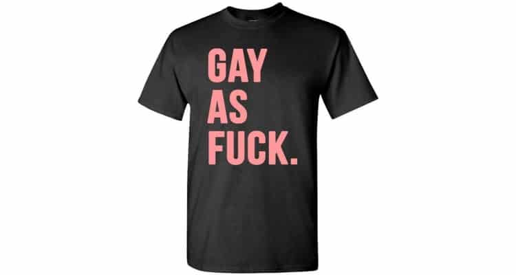 gay couple t shirts - Gay As Fuck men’s cotton t-shirt