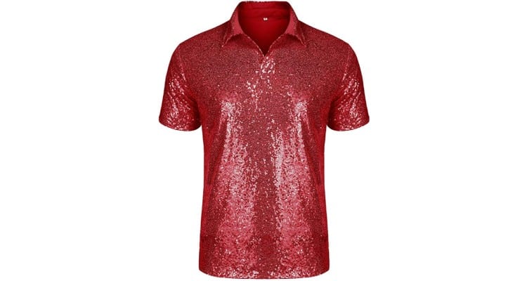 gay couple matching outfits - URRU men's sequins shirts