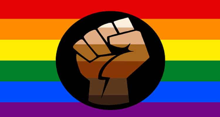 Queer people of color flag during the BLM movement