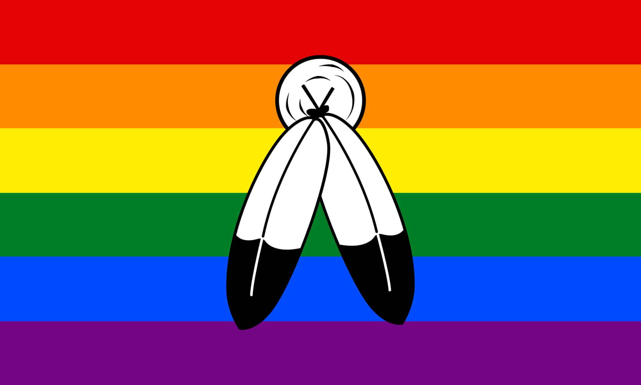Two-spirit pride flag - representing the indigenous North American communities
