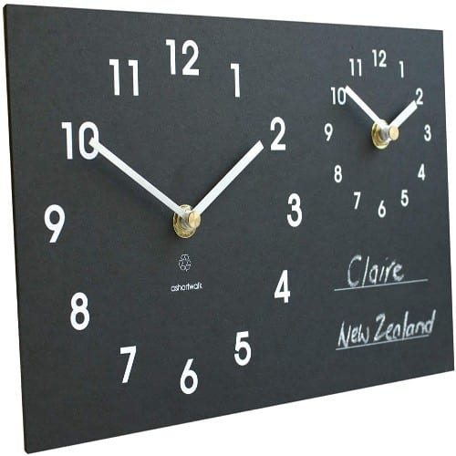 Dual time zone wall clock