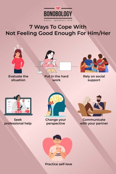 infographic on feeling not good enough for him