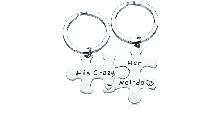 Matching gifts for couples long distance: Keychains