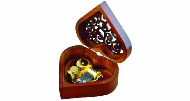 heart shaped gifts for him music box