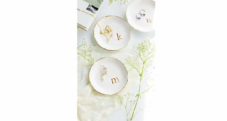 wedding party favor ideas - personalized ring dishes 