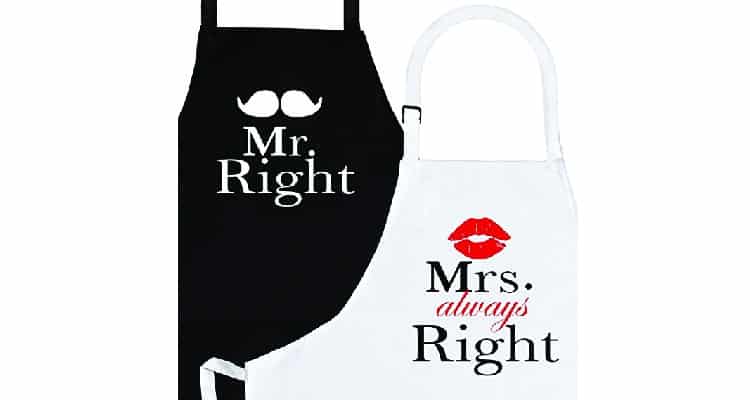 Matching gifts for husband and wife: Aprons