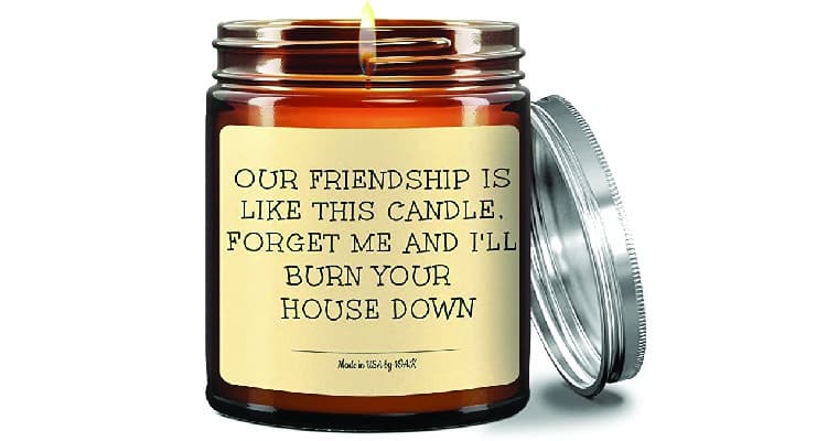 wedding party gifts - witty scented candle 