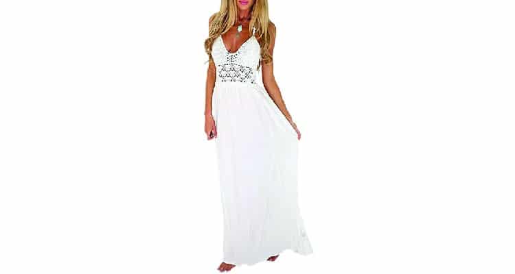 Long white beach dress-V-day outfits