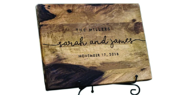 personalized gifts for newlyweds cutting board
