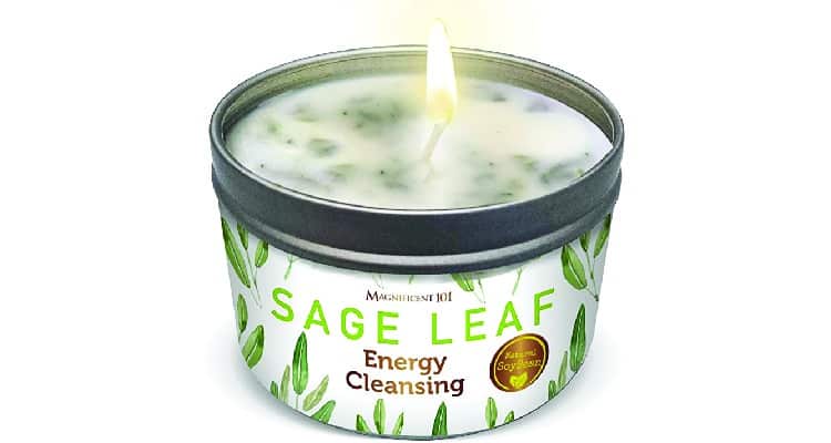 stress relief gifts for her - sage candle 