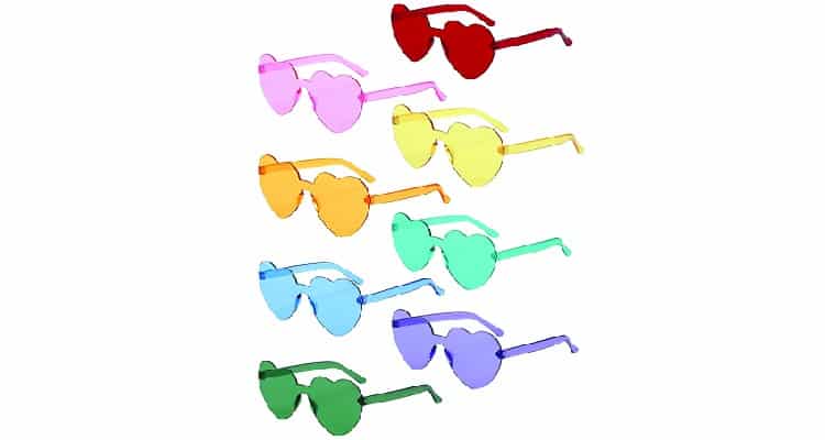 wedding party gift - heart sunglasses