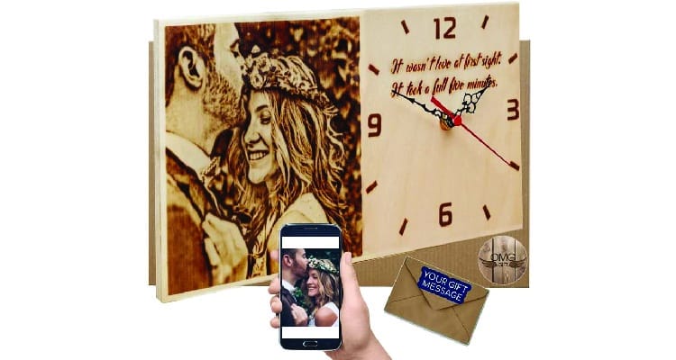 customized gifts for couples clock