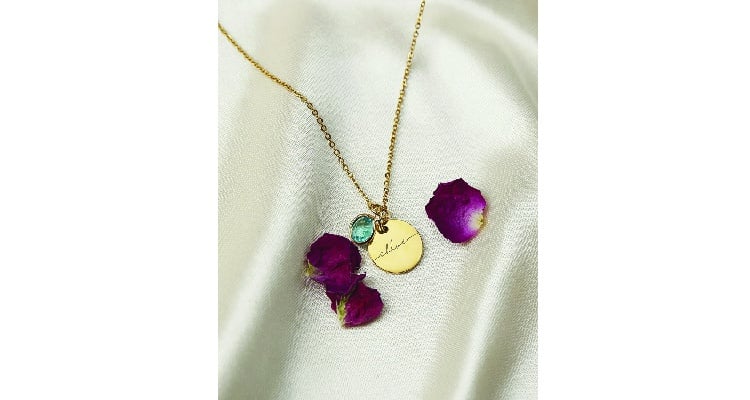 cozy gift ideas for her - birthstone necklace 