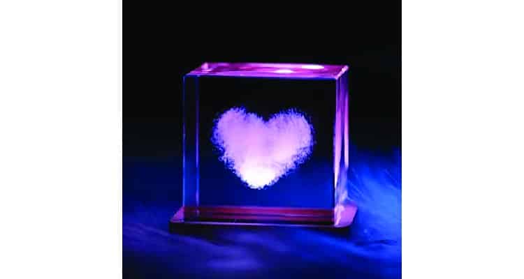 heart shaped gifts for her 3D crystal ball