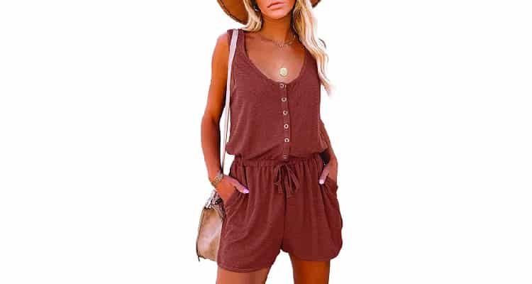 Brown romper-V-day outfits
