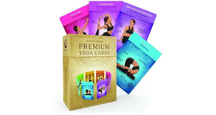 Gifts for yoga lovers Asana Moon premium yoga cards deck