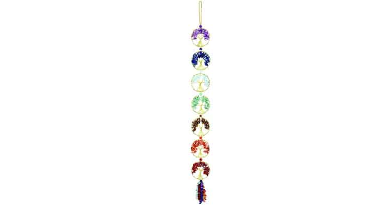 Gifts for yoga lovers Chakra Stones wall-hanging home décor