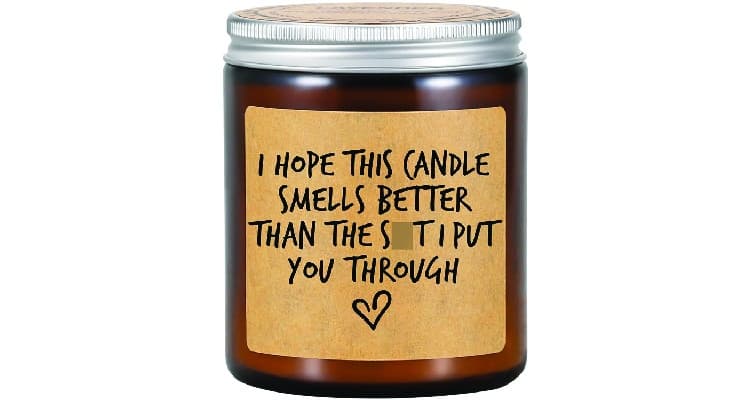 Gifts for step mom 'I’m sorry' funny scented candle