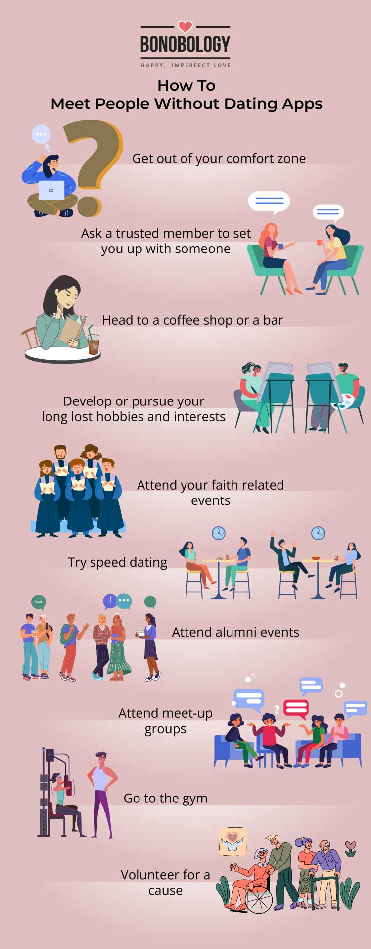infographic on how to meet people without dating apps