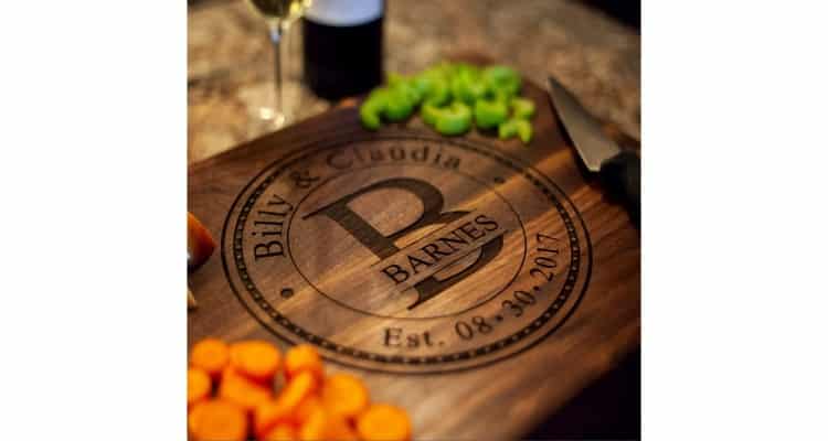 good gifts for newlyweds - Personalized cutting board