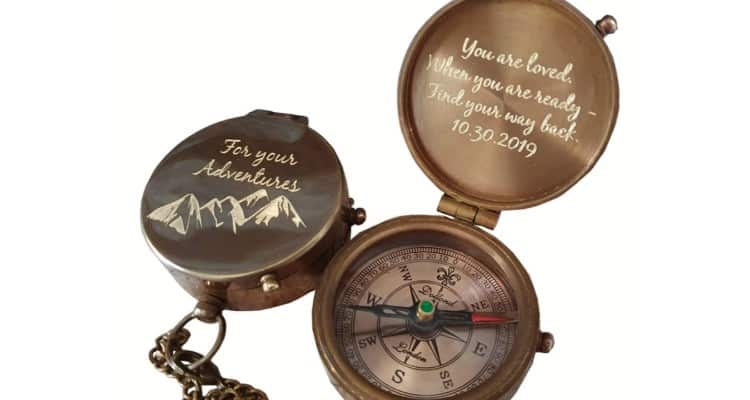 cute I'm sorry gifts for girlfriend - Engraved personalized compass