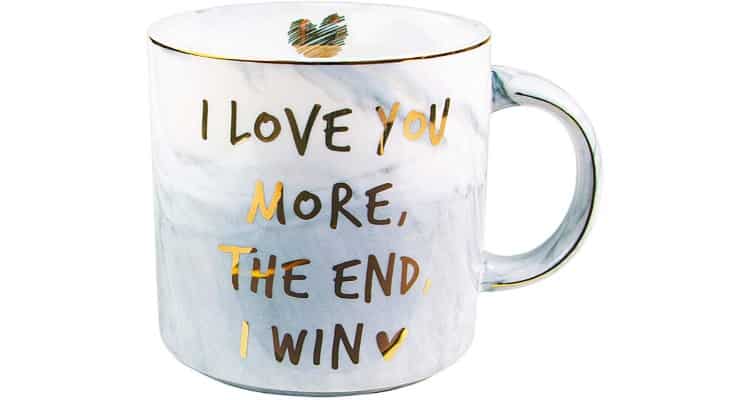 best I'm sorry gifts for her - Vilight ‘I Love You More, The End, I Win’ funny mug