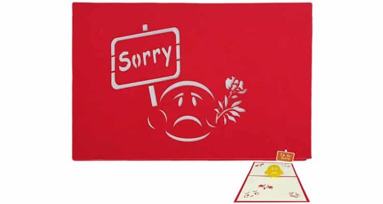 I'm sorry gifts for girlfriend - 3D pop upward apology card