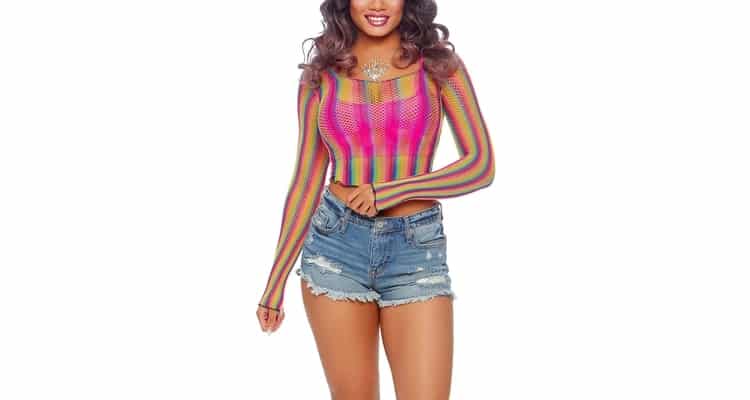 Gay Outfit Ideas - fishnet crop top