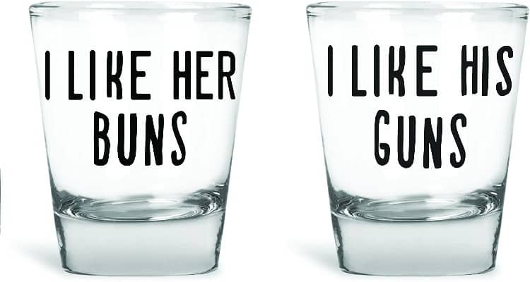 funny Christmas gifts for couples shot glasses