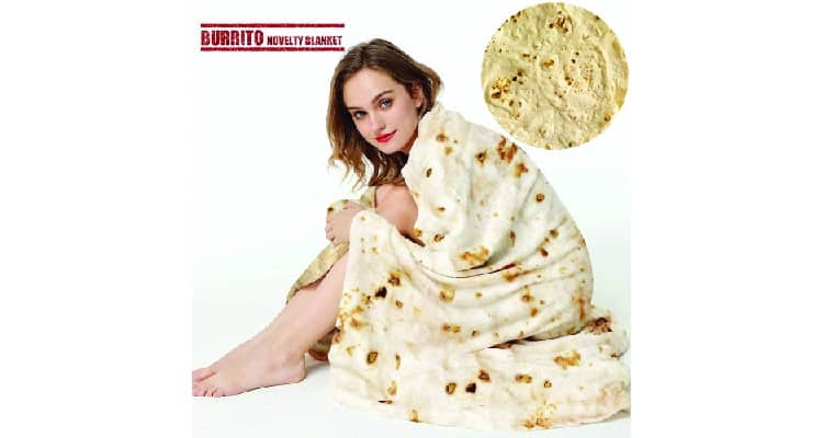 gag gifts for couples burrito blanket