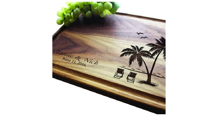 Personalized handmade cutting board destination wedding gifts