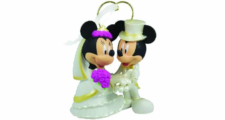 Disney wedding ornament- mickey and minnie cake topper