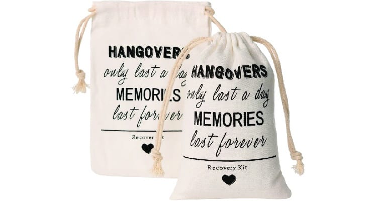 Hangover survival kit destination wedding gifts