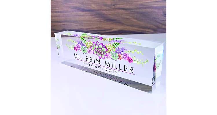 gifts for therapists - nameplate