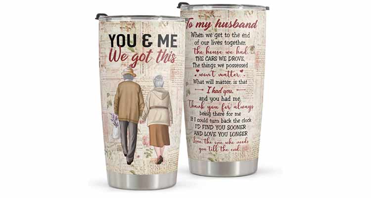 ‘To my husband’ tumbler birthday gift ideas for husband