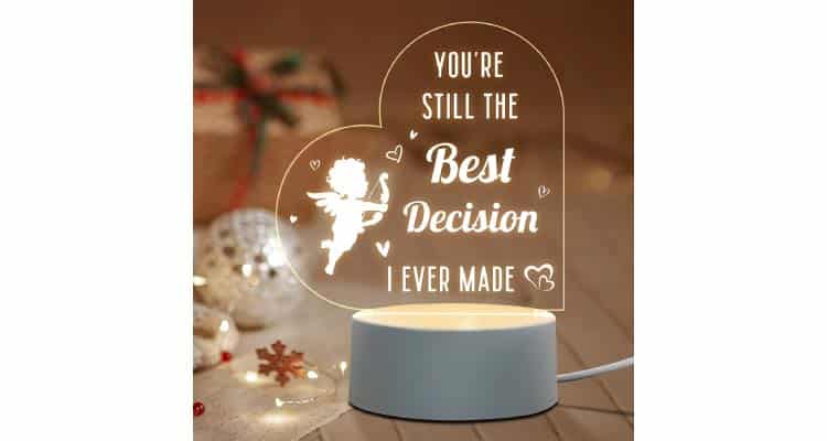 Romantic night light dating anniversary gifts