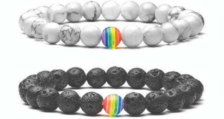 lgbtq pride bracelet - couples bracelet